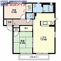 ヴェルドミール・MB棟 2LDKの間取図画像