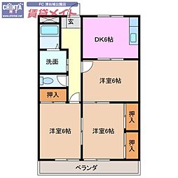 第一西浜ハイツ 2階/-
