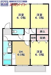 メルベーユ岩之谷 B棟 1階/-