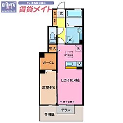 ユイメゾン幸町 1LDKの間取図画像