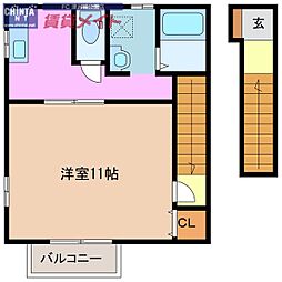 Maison・de・F 1Kの間取図画像