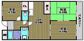 茱萸木壱番館  ｜ 大阪府大阪狭山市茱萸木6丁目（賃貸マンション3LDK・1階・55.00㎡） その2