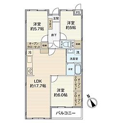 サングレイス朽網 4DKの間取図画像