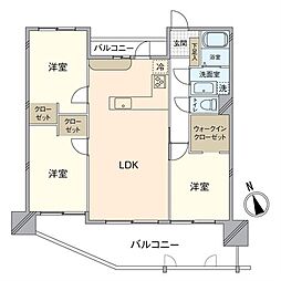 サンライフ九工大駅前1 3LDKの間取図画像