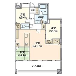 シティガーデンBONJONOテラス 3LDKの間取図画像