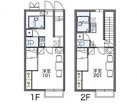 レオパレスエクレール 202 ｜ 広島県福山市久松台1丁目18-2（賃貸アパート1K・2階・26.49㎡） その2