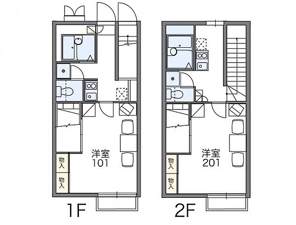 レオパレスエクレール 202｜広島県福山市久松台1丁目(賃貸アパート1K・2階・26.49㎡)の写真 その2