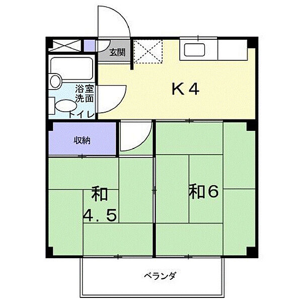 ハイツフェニックス ｜広島県福山市春日町1丁目(賃貸アパート2K・2階・32.27㎡)の写真 その2