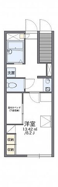 レオパレスプレミール 101｜広島県福山市山手町2丁目(賃貸アパート1K・1階・23.74㎡)の写真 その2