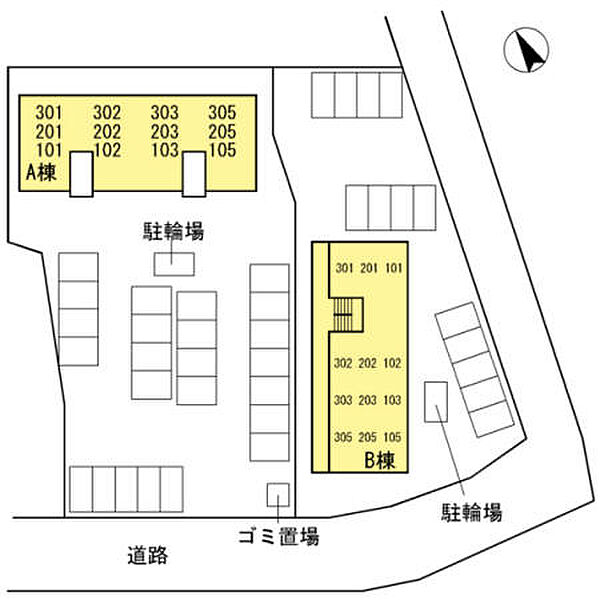 リビングタウン福山東　B棟 ｜広島県福山市引野町南1丁目(賃貸アパート1R・2階・33.39㎡)の写真 その3