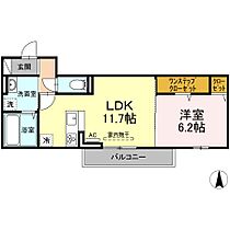 プリムローズ・Ｄ  ｜ 広島県福山市南手城町1丁目（賃貸アパート1LDK・3階・44.42㎡） その2