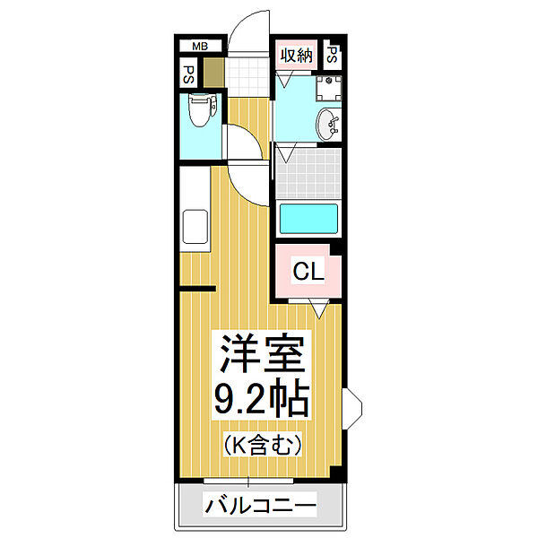 長野県塩尻市大字広丘野村(賃貸アパート1R・1階・27.16㎡)の写真 その2