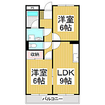 Limpia　Sun・Flatsみやびか  ｜ 長野県塩尻市大門桔梗町（賃貸マンション2LDK・2階・48.60㎡） その2