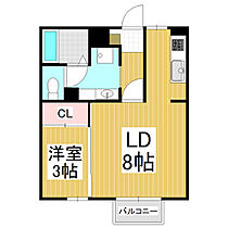 幸ー歩1024　Ｃ  ｜ 長野県塩尻市大字広丘高出（賃貸アパート1LDK・1階・35.10㎡） その2