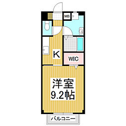 ｌｉｖｅ　ａｄｏｎｉｓ−II 1階1Kの間取り