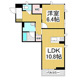 ヴィアソーレ 1LDKの間取図画像