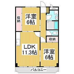 コージコート 2LDKの間取図画像