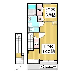 レコンフォール・K 1LDKの間取図画像