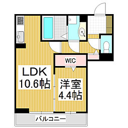 THREE 1LDKの間取図画像