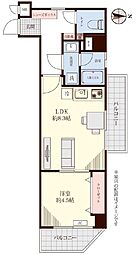 ジュウエル城西 1LDKの間取図画像
