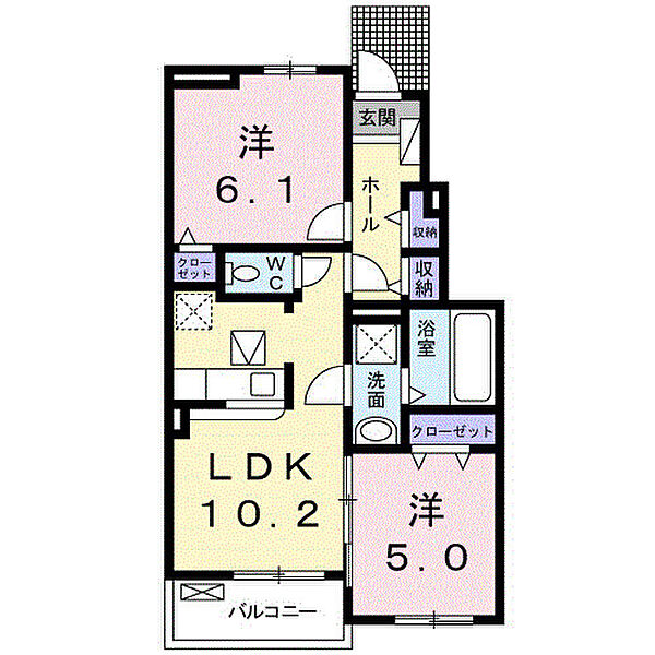 ソルテ 103｜千葉県柏市大室(賃貸アパート2LDK・1階・50.17㎡)の写真 その2