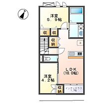 アードレークレセント  ｜ 千葉県野田市山崎（賃貸アパート2LDK・2階・58.40㎡） その1