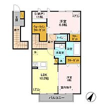 千葉県野田市桜の里1丁目1-11（賃貸アパート2LDK・2階・65.39㎡） その2