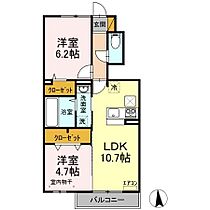 千葉県流山市鰭ケ崎2丁目17-13（賃貸アパート2LDK・1階・50.68㎡） その2