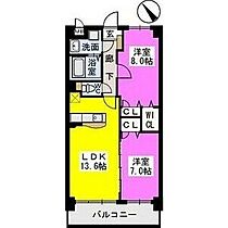 レジデンス御笠川 802 ｜ 福岡県大野城市仲畑３丁目5-10（賃貸マンション2LDK・8階・63.06㎡） その2