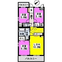 ステラルーチェ宰都 401 ｜ 福岡県太宰府市宰都２丁目8-1（賃貸マンション3LDK・4階・67.89㎡） その2