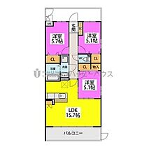 ソシアIII 101 ｜ 福岡県筑紫野市岡田３丁目2-2（賃貸マンション3LDK・1階・70.91㎡） その2