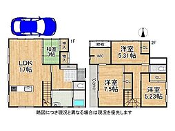 明石市二見町東二見　中古一戸建て 3SLDKの間取り