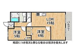 間取図画像 2LDK