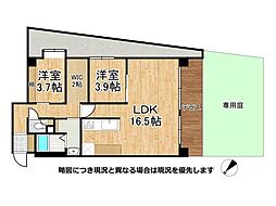 ライオンズマンション西明石第2 2LDKの間取図画像
