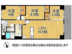 ガーデンハイツ須磨C棟 3LDKの間取図画像