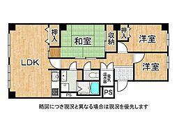舞子台グリーンマンション 3LDKの間取図画像