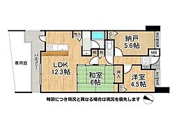 グランプレステージ明石魚住駅前 3LDKの間取図画像