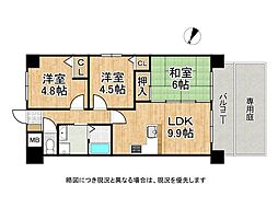 グランプレステージ明石西2 3LDKの間取図画像