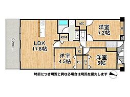 須磨シーサイドヒルズ 3LDKの間取図画像