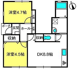 間取図画像 2DK