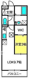 ルミエール 3階1LDKの間取り