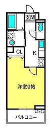 アーバン　メロウ 1階1Kの間取り