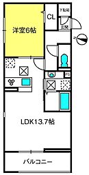 間取図画像 1LDK