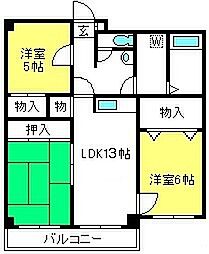ソネット浦和 3階3LDKの間取り