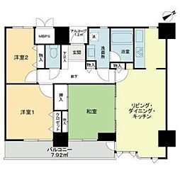 ライオンズプラザ大宮 3LDKの間取図画像