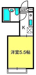 プラザドゥセゾン ワンルームの間取図画像