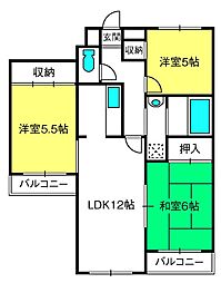 ソネット浦和 2LDKの間取図画像