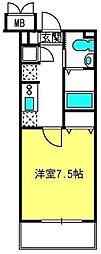 アリエさいたま新都心 1Kの間取図画像