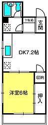 ユーコート朝霞台 1DKの間取図画像