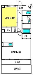 スターフィールド 1LDKの間取図画像